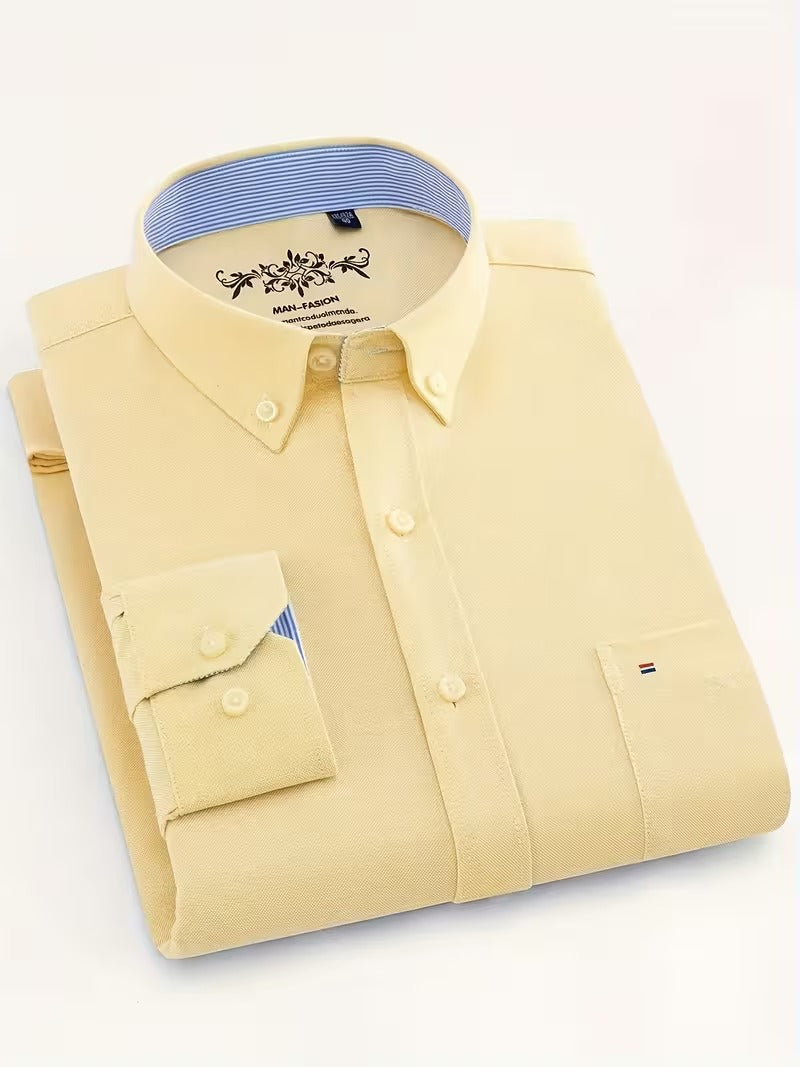 Classic Oxford Cloth Men'S Long-Sleeve Shirts (SKU-2S-28)
