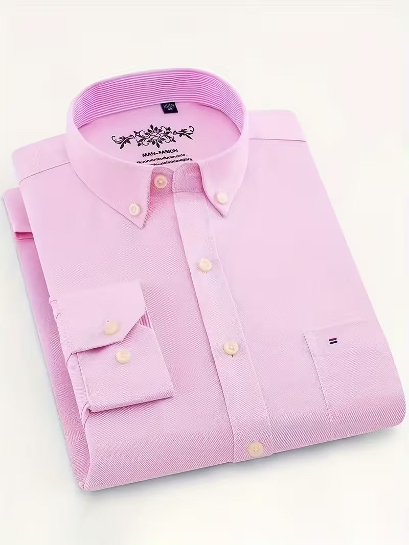 Classic Oxford Cloth Men'S Long-Sleeve Shirts (SKU-2S-28)