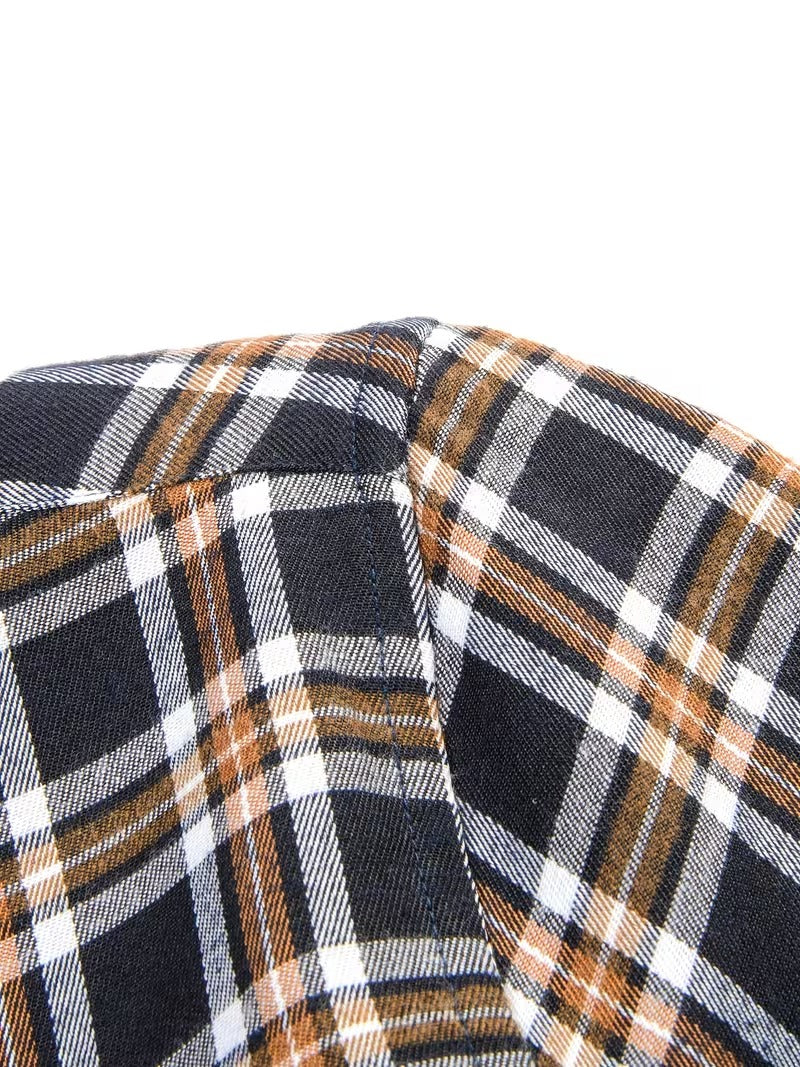 2pcs New Flannel Brushed Plaid Shirt for Men (SKU-2S-40)