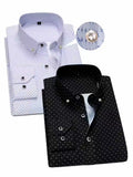 New Men'S Floral Long Sleeve Shirt with Diamond Buttons (SKU-2S-30)