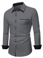 Men Full Sleeve Grey Casual Shirt (SKU-001)