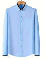 Men Full Sleeve Blue Casual Shirt (SKU-002)