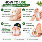 2-PACK Herbal Foot Detox Pads for Toxin Removal | Pain Relief Foot Patches for Feet Cleansing