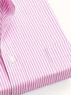 Men Full Sleeve Pink Striped Casual Shirt (SKU-039)